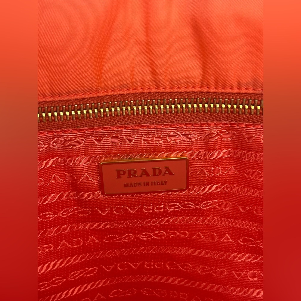 Prada Orange Nylon Tessuto City Tote - Picture 5 of 16